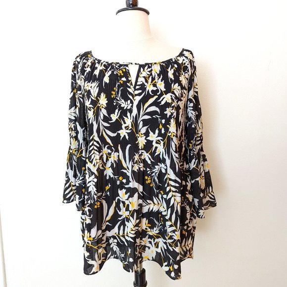 Tunic! Loose Floral Blouse - Picture 1 of 5